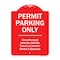 Signmission Permit Parking Unauthorized Vehicles Towed Vehicle Owners Expense Alum, 18" L, 24" H, RW-1824-9937 A-DES-RW-1824-9937 - alternate 1